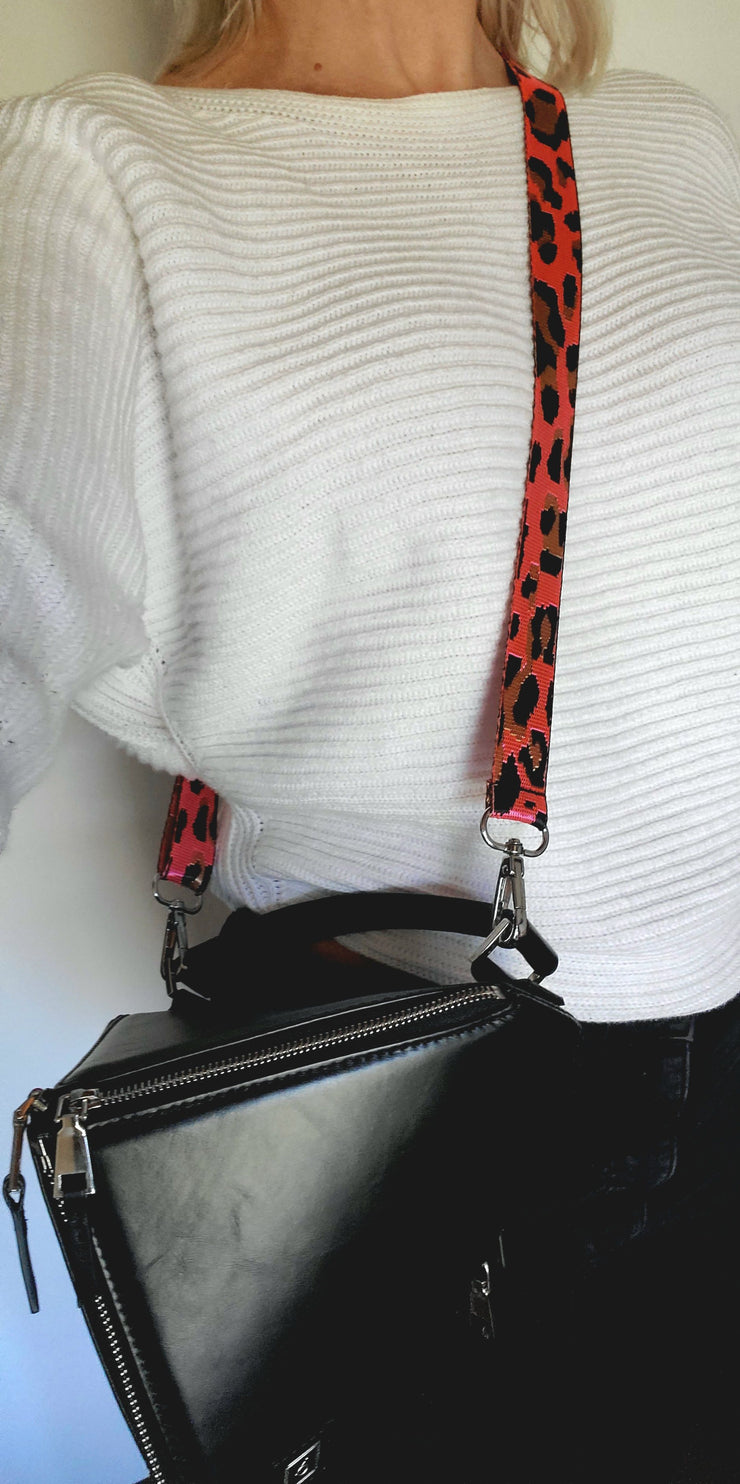 Leopard Print Adjustable Bag Strap – 1in Crossbody Shoulder Strap for Handbags & Totes | d.internoscia