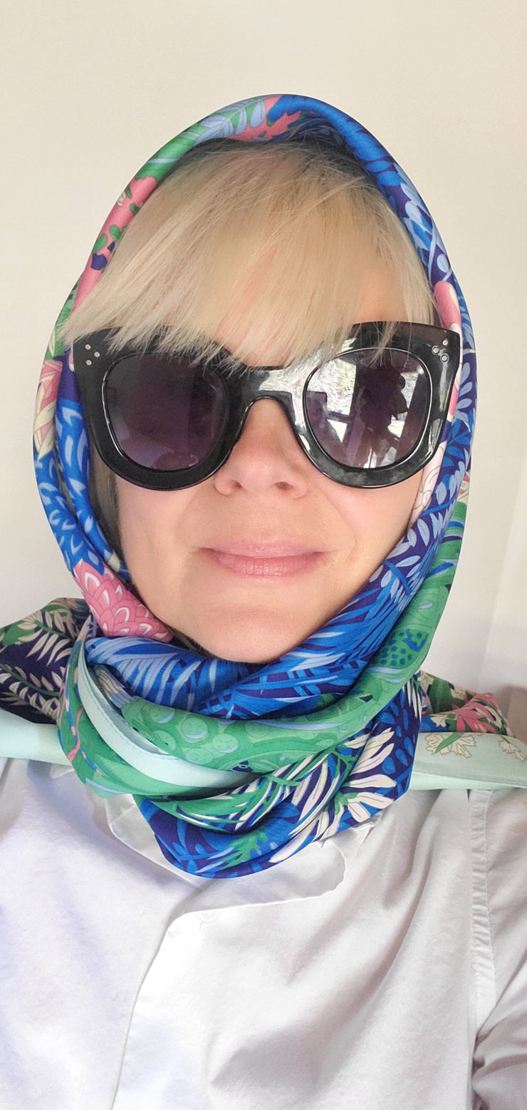 luxury silk twill scarf