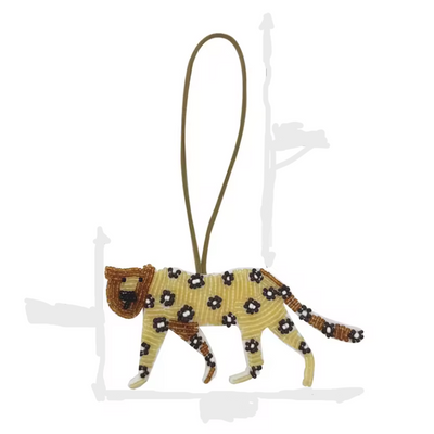 Animal Beaded Bag Charm – Leopard | Cute Purse, Backpack & Handbag Accessory