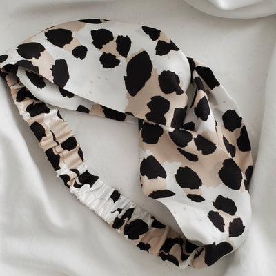 Leopard Print Silk Cross Stretch Headband
